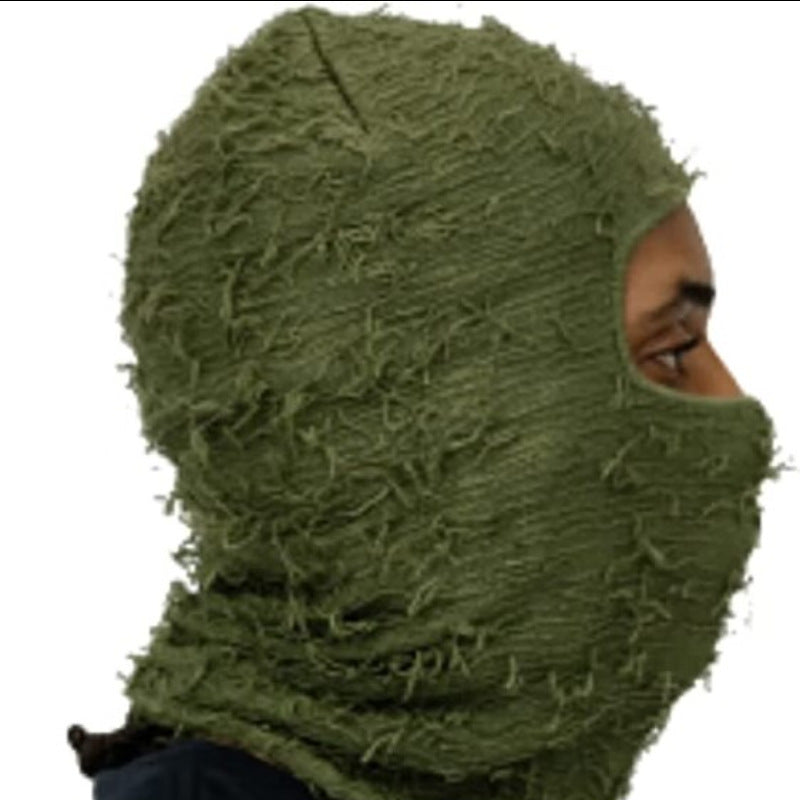 Regal Balaclava Knitted Camouflage Headgear Personality Fashion Wool Hat