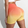 Peach Hip Raise Yoga Pants Hanging Dyed Gradient High Waist Shorts Sports Yoga Pants