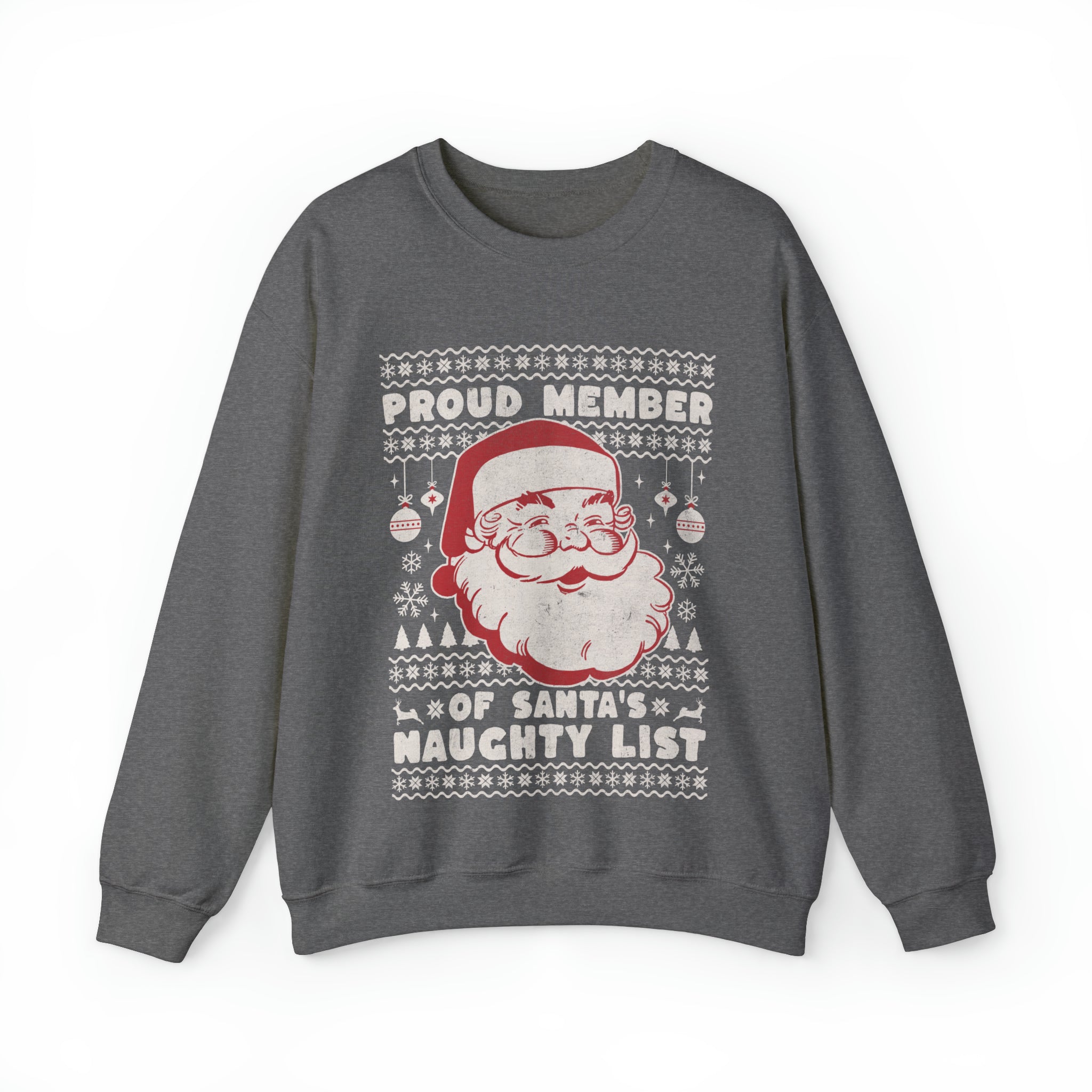 Santa's Naughty List - Ugly Christmas Crewneck Sweatshirt