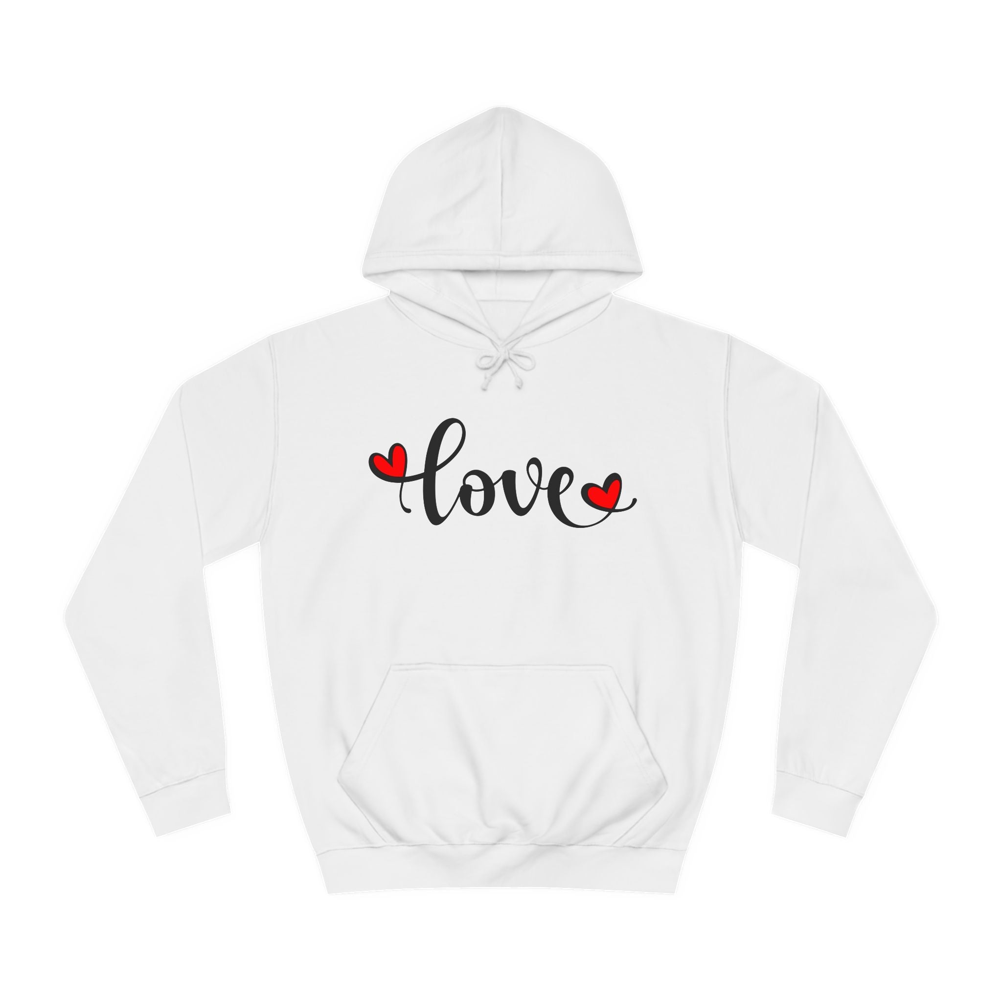 Love Graphic Unisex College Hoodie - Perfect for Valentine's Day & Casual Wear