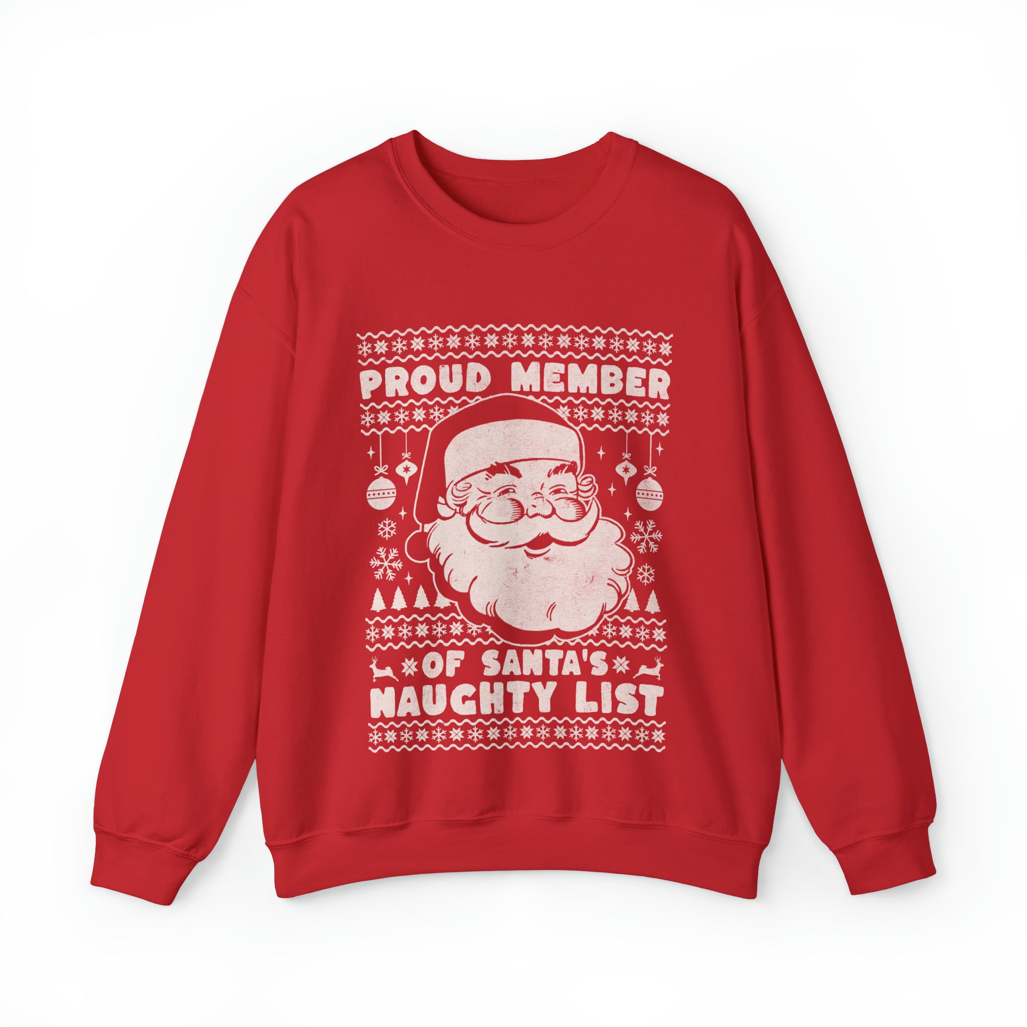 Santa's Naughty List - Ugly Christmas Crewneck Sweatshirt