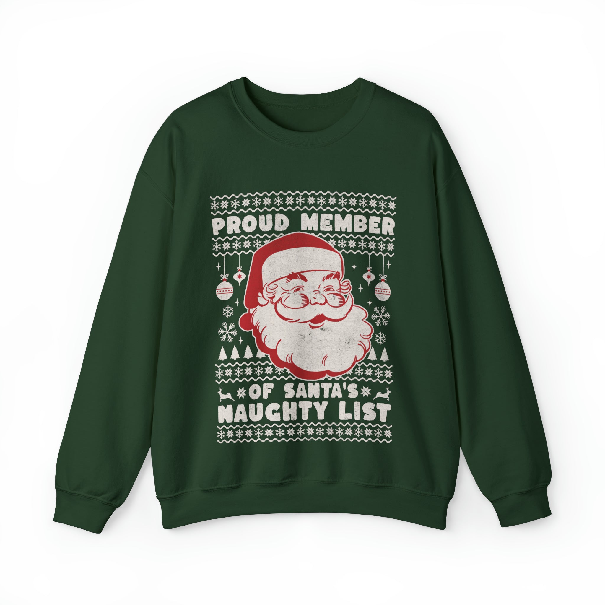 Santa's Naughty List - Ugly Christmas Crewneck Sweatshirt