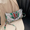 Snake print shoulder bag