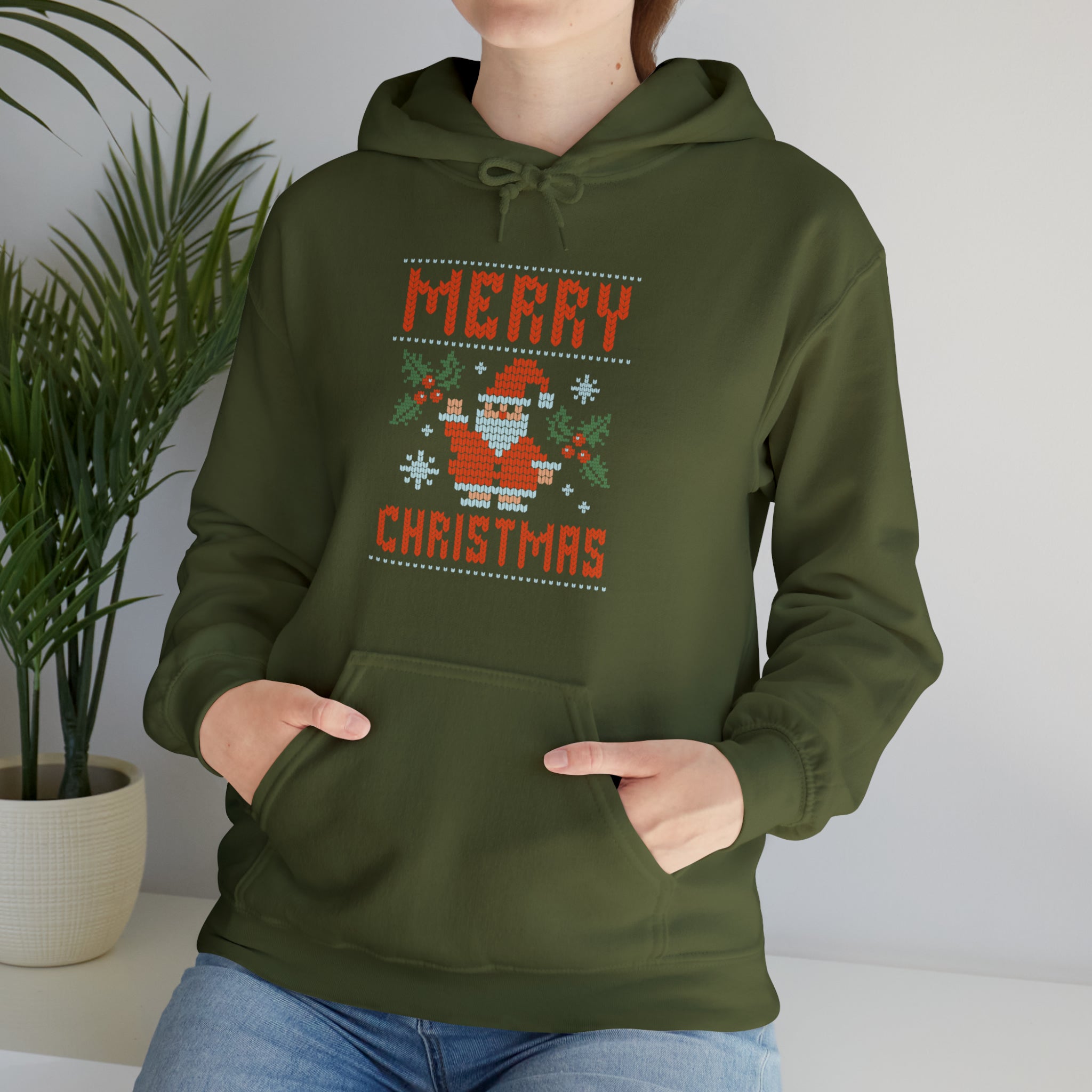 Merry Christmas Ugly Vintage Hooded Sweatshirt