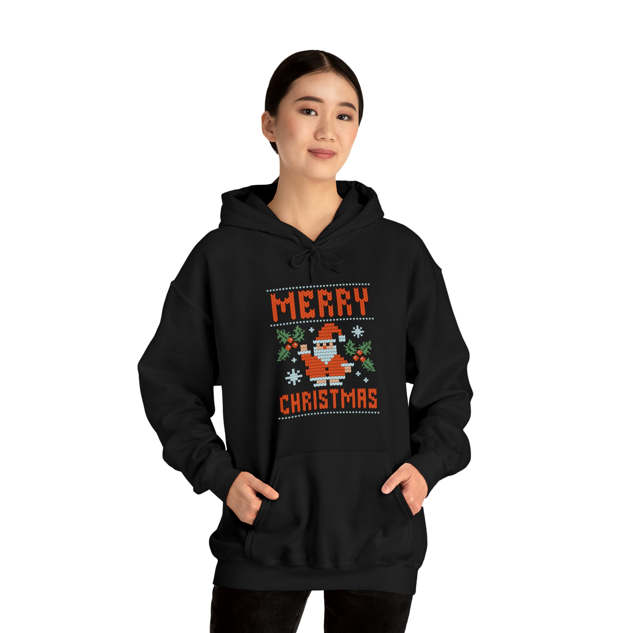 Merry Christmas Ugly Vintage Hooded Sweatshirt