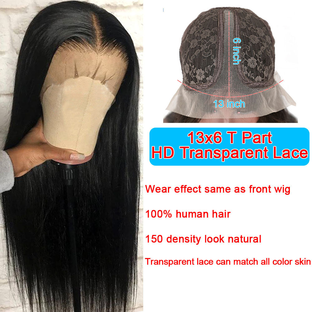 Black Front Lace Mid-Length Straight Hair