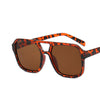 Double Beam Square Trendy Sunglasses Retro