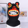 New Knitted Hand Crocheting Leopard Balaclava Autumn And Winter Windproof Pullover Mask One-piece Hat