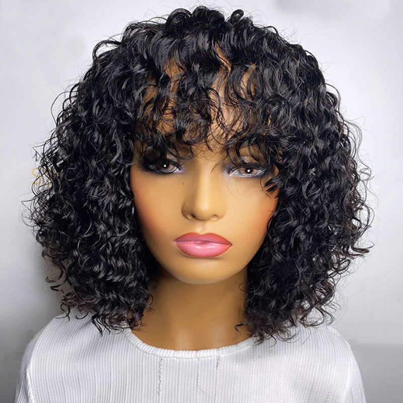 BOB Wig Full Mechanism Headgear Real Hair