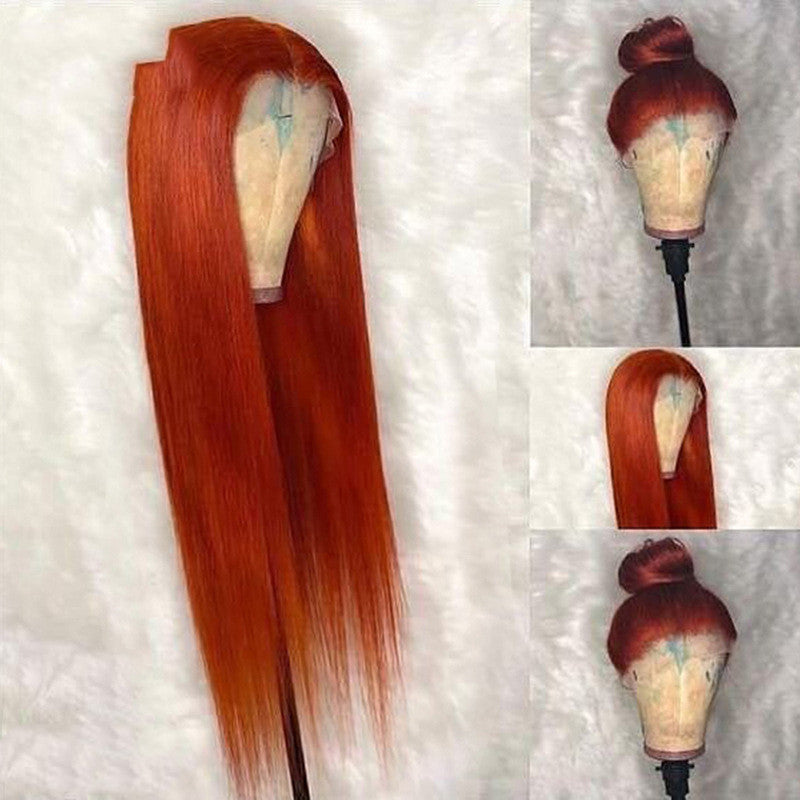 Dark Orange Straight Headgear Wig Straight Headgear