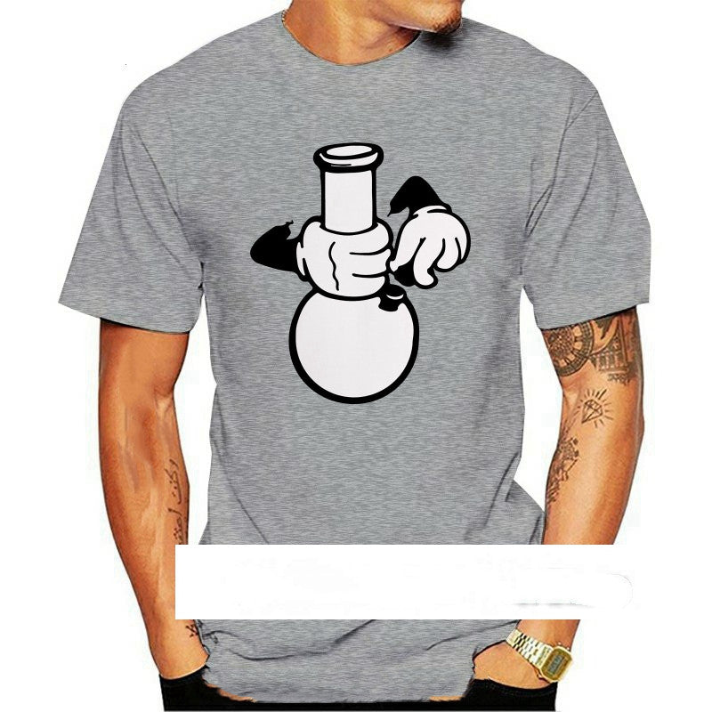 Men's Fashion Cartoon Hand Lighting T-shirt Top