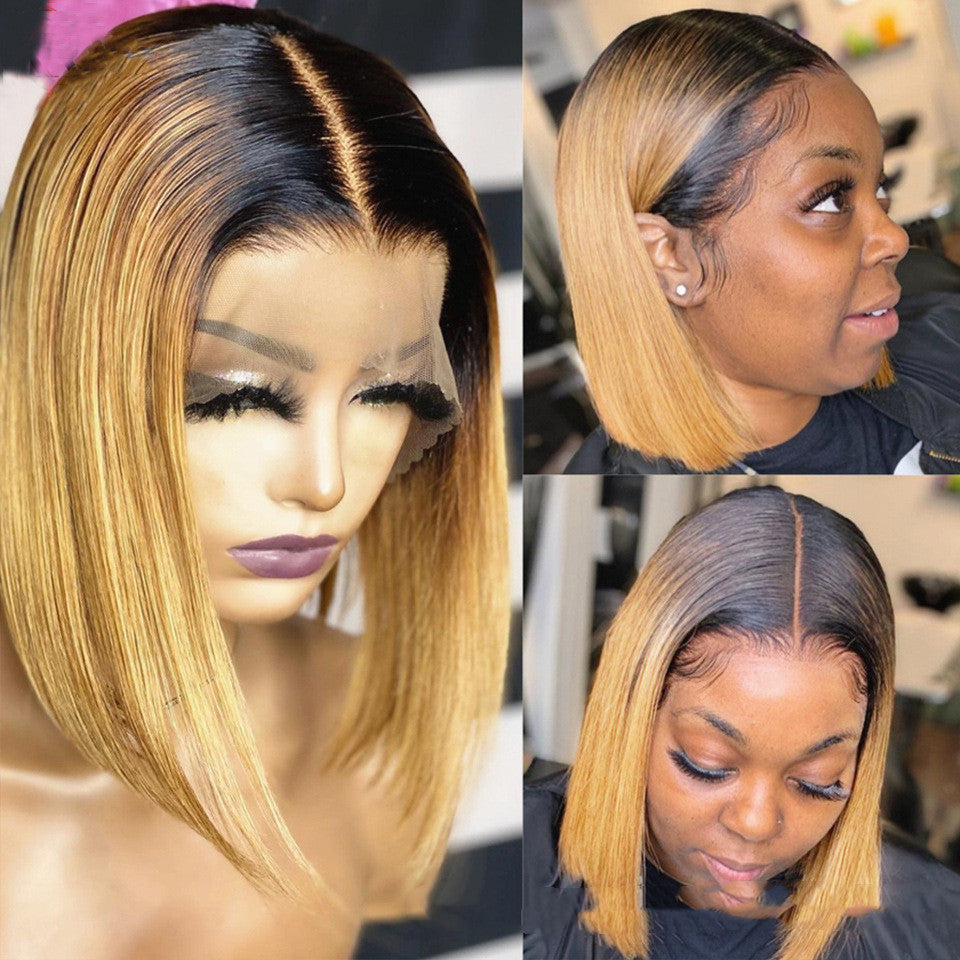 New Ombre Straight Human Hair Short Bob