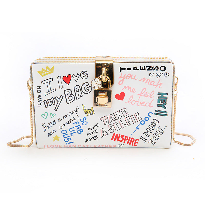 Trendy Graffiti Casual Messenger Bag