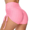 Drawstring Shorts Textured Butt Lift Gym Workout Slim Jogging Fitness Yoga Leggings Shorts