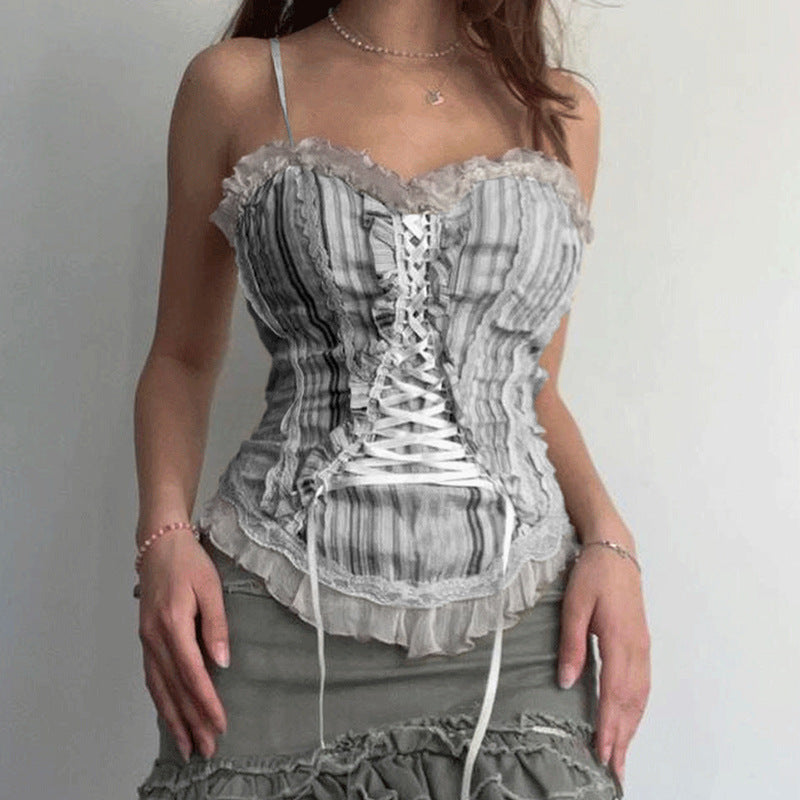 French Court Style New Vintage Straps Waist Bustier