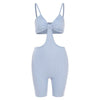 Hollow Out Spaghetti Strap Bodysuits