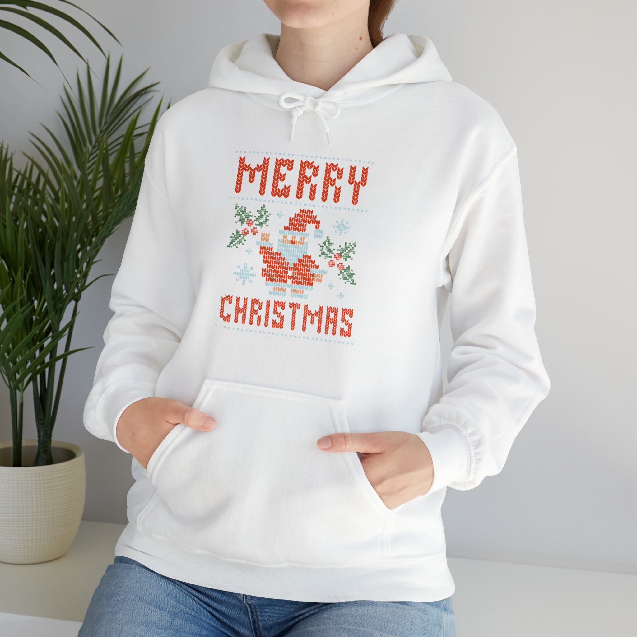 Merry Christmas Ugly Vintage Hooded Sweatshirt