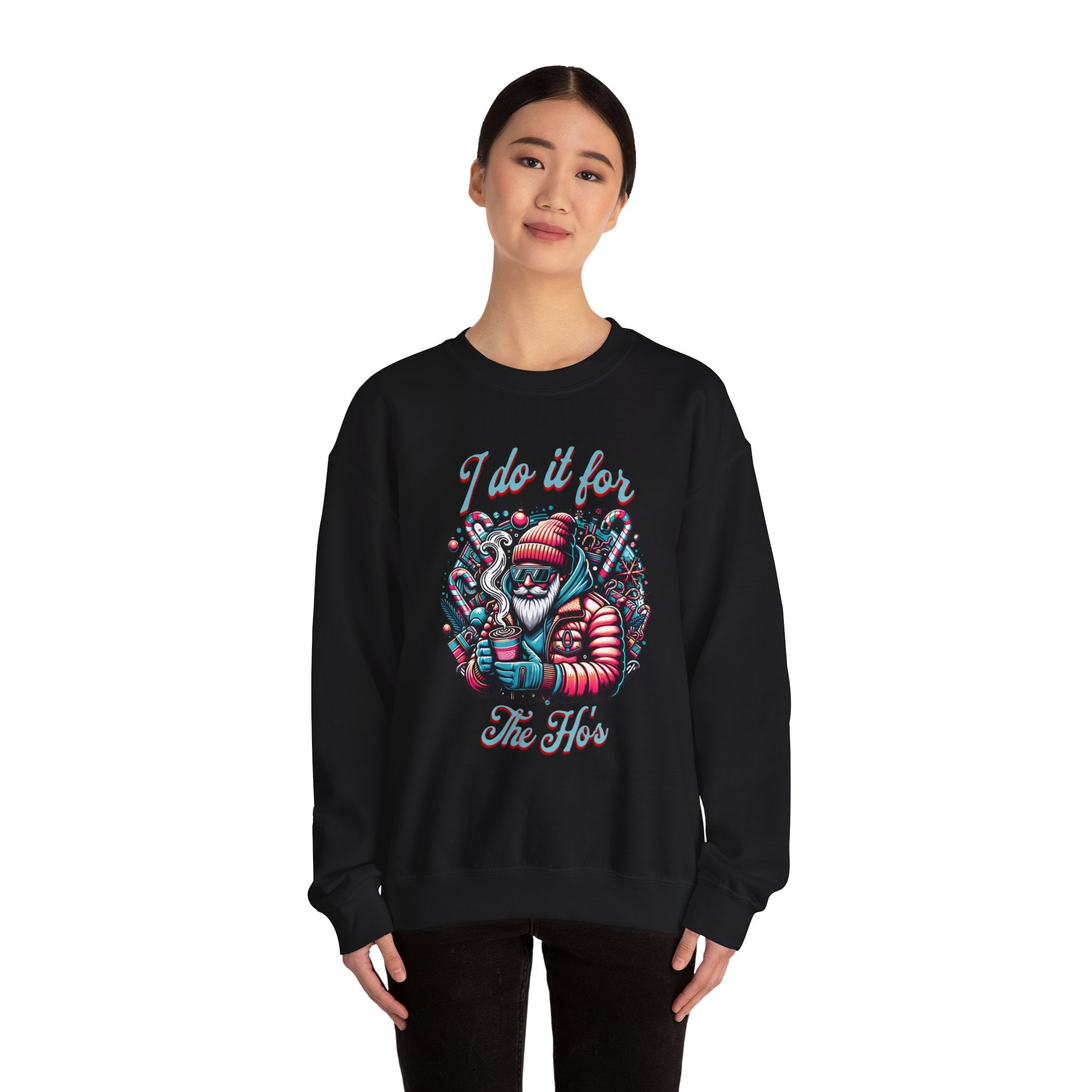 I Do It For The Ho's Unisex Heavy Blend Crewneck Sweatshirt - Cozy Graphic Sweatshirt