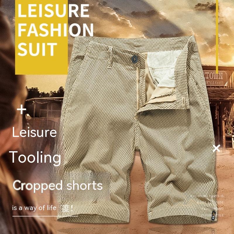 Men's Fifth Pants Washed Cargo Pants