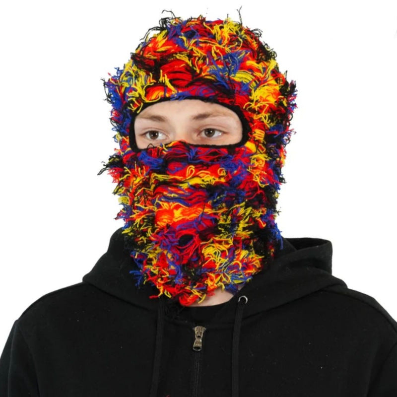 Regal Balaclava Knitted Camouflage Headgear Personality Fashion Wool Hat