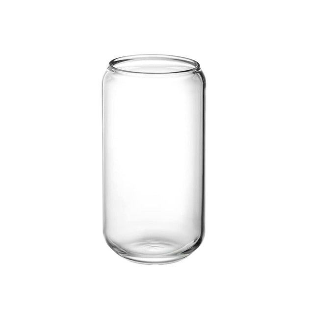 Glass Cup With Lid and Straw 500ml