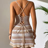 Women Knitted Spaghetti Strap Summer Dress