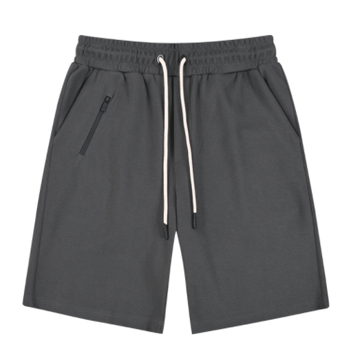 Japanese Fake Zipper Sports Drawstring Quarter Men's Shorts