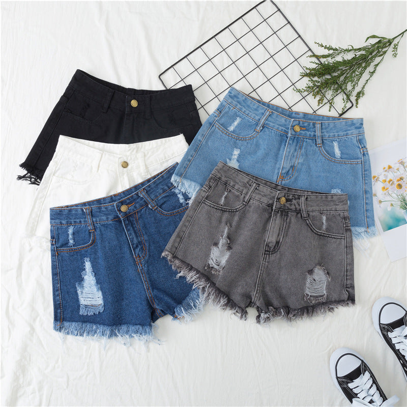 Women's Fashion Loose High Waist Wide-leg Denim Shorts