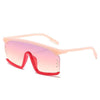 Men's And Women's Fashion Vintage With Large Rims One-piece Sunglasses