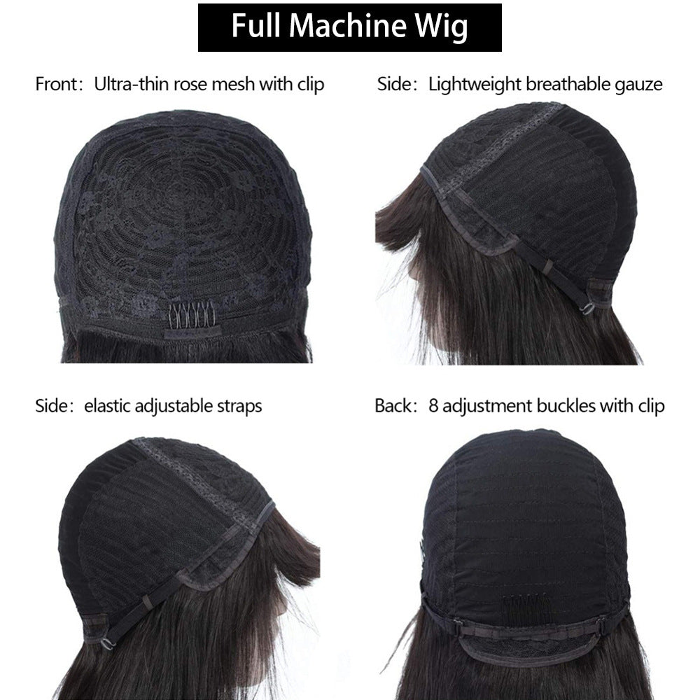 BOB Wig Full Mechanism Headgear Real Hair