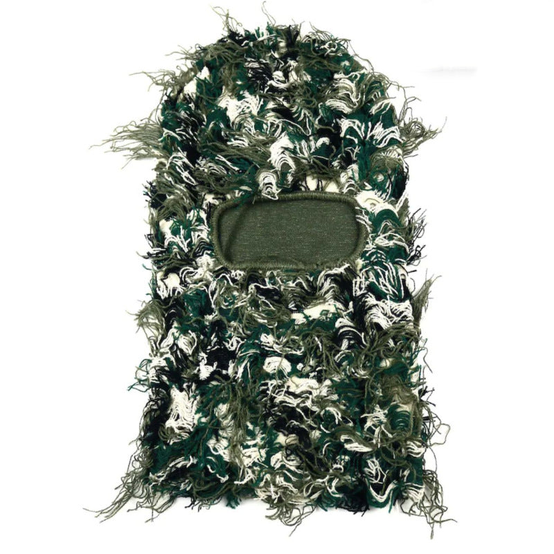 Regal Balaclava Knitted Camouflage Headgear Personality Fashion Wool Hat