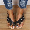 Lace Sandals Bohemia Beach Shoes Flowers Ankle Strap Flat Shoes Summer