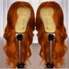 European And American Dark Orange Wig Hair Set Smooth Hair