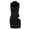 Design Hot Girl Slim Fit Slit Backless Dress Women