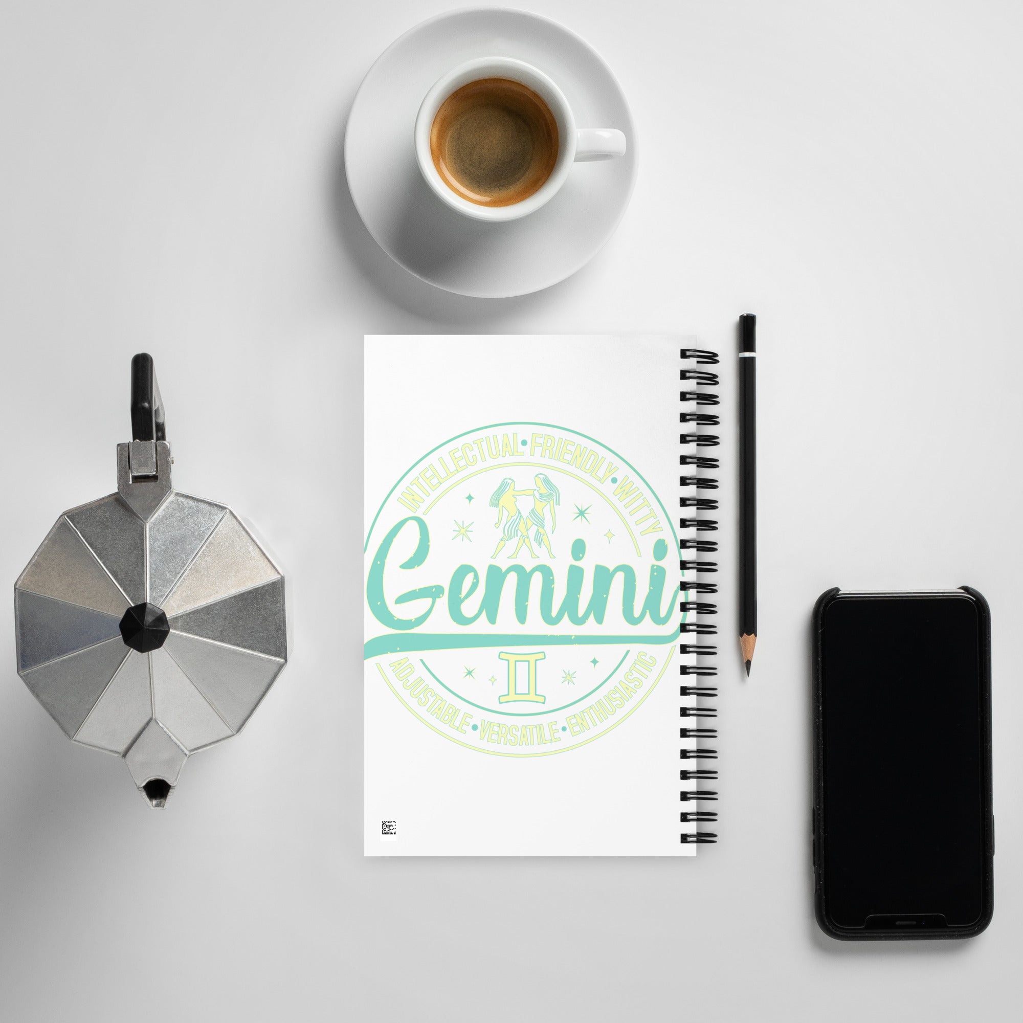 Gemini Zodiac Spiral Notebook