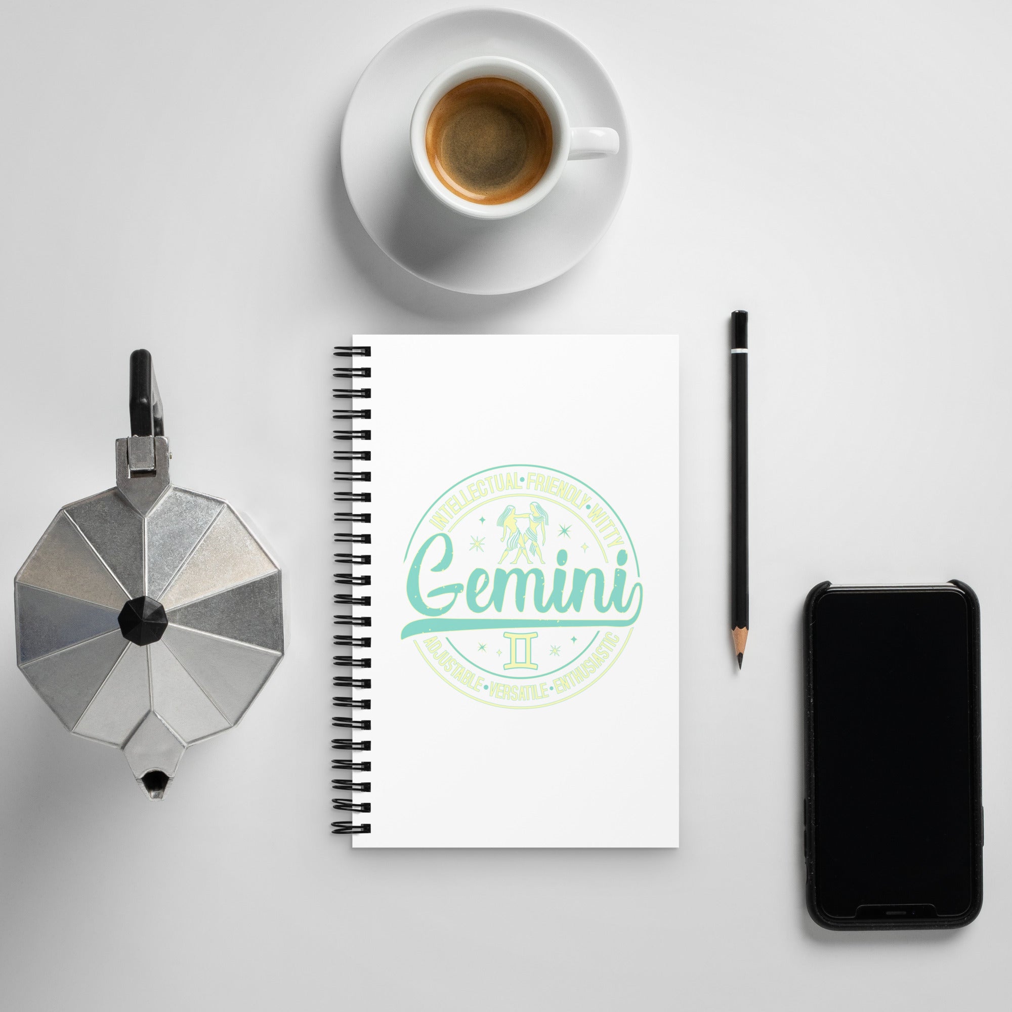 Gemini Zodiac Spiral Notebook