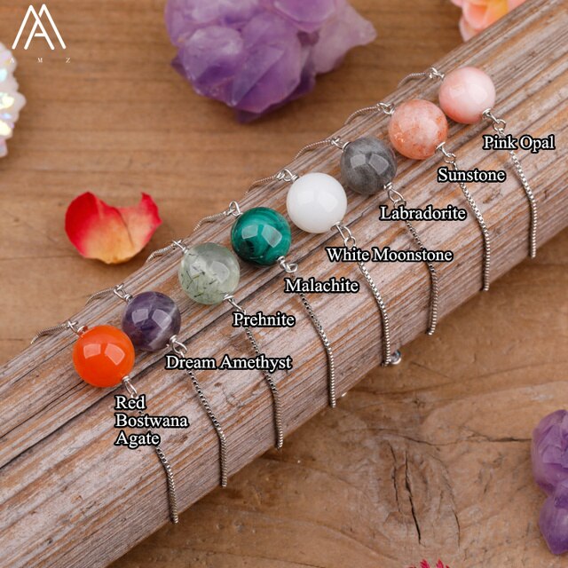 Fashion Women Natural Sphere Stone Beads Bracelet Jewelry