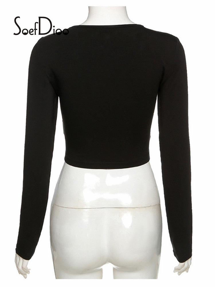 Royal Asymmetric Collar Crop Top