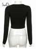 Royal Asymmetric Collar Crop Top